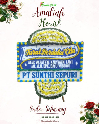 Papan Bunga Duka di Obi